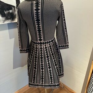 Geometric Black and Gray Dress